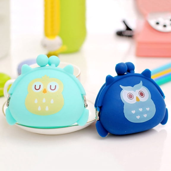 Green Silicone Change Bags for Storage with Vivid Colors and Compact Coin Pouch Style
