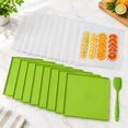 Green Silicone Dehydrator Mats and Accessories Set for Fruits, Meat ...