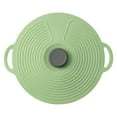 thumbnail image 1 of Green Silicone Food Storage Cover - Airtight Seal for Bowls Pots Fridge Freezer Safe Microwave Dishwasher Safe Kitchen Lid, 1 of 4