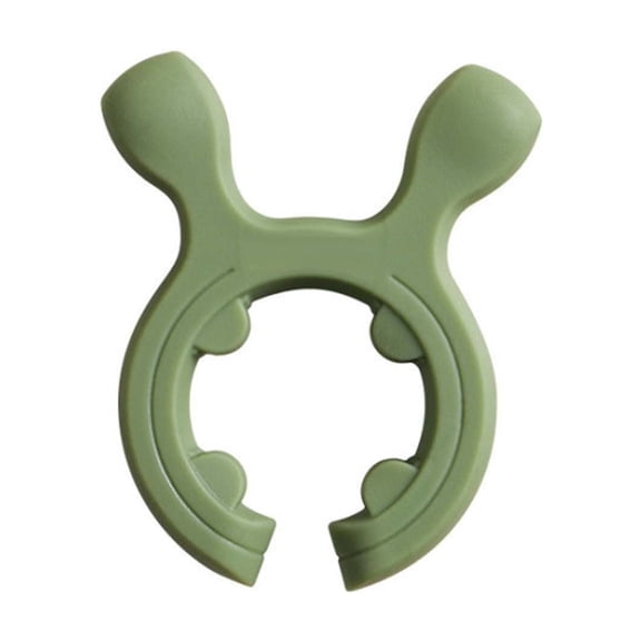 Green Silicone Pot Clip Utensil Rest Multifunctional Handle Rack Heat Resistant Safe For Pots And Pans During Meal Preparation