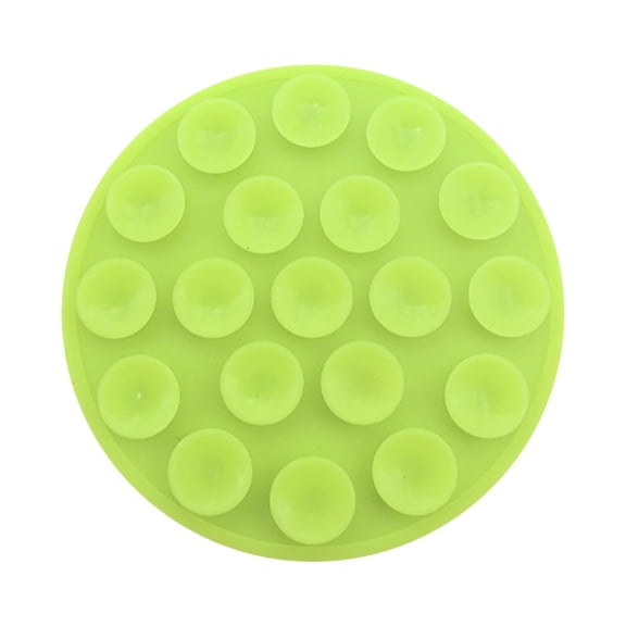 Green Silicone Suction Cup Phone Mount With Double Sided Design For Stable Hold On Dashboard And Windshield