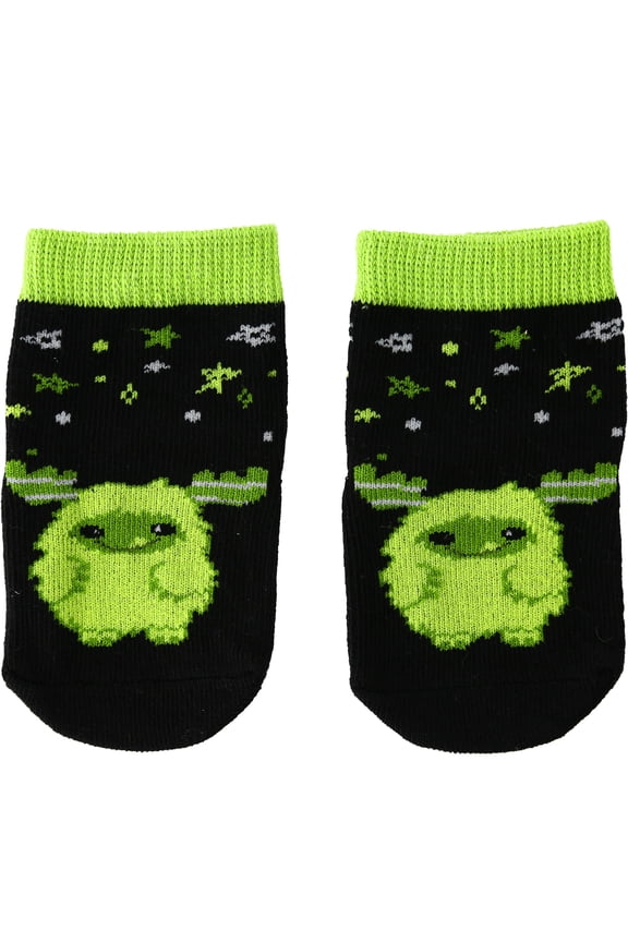 Company - Green Silly Monster - 0-12 Month Non-slip Baby Socks