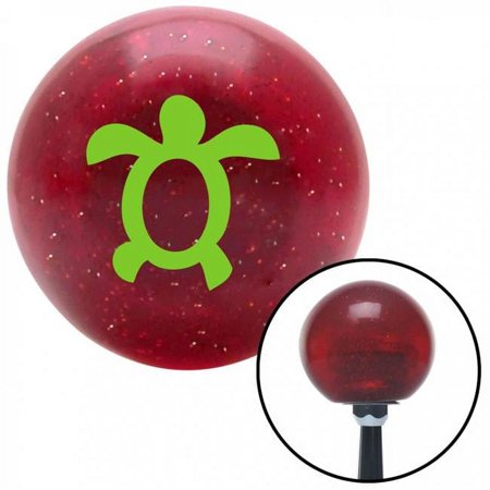 Green Simple Turtle Red Metal Flake Shift Knob with M16 x 1.5 Insert Shifter Auto