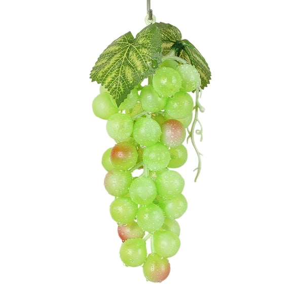Green Grapes, Fruit Artificial Grapes the Kitchen Fruit Home Kitchen Thanksgiving Christmas Decoration Fruit Basket Decoration (36 Grains)