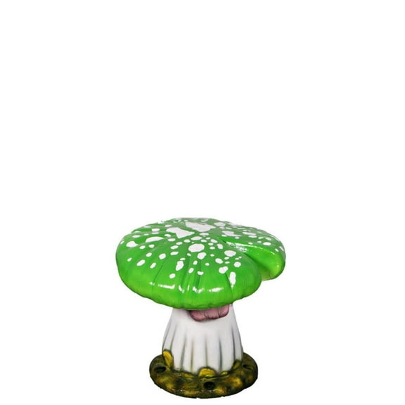 Green Single Split Mushroom Stool Over Sized Statue