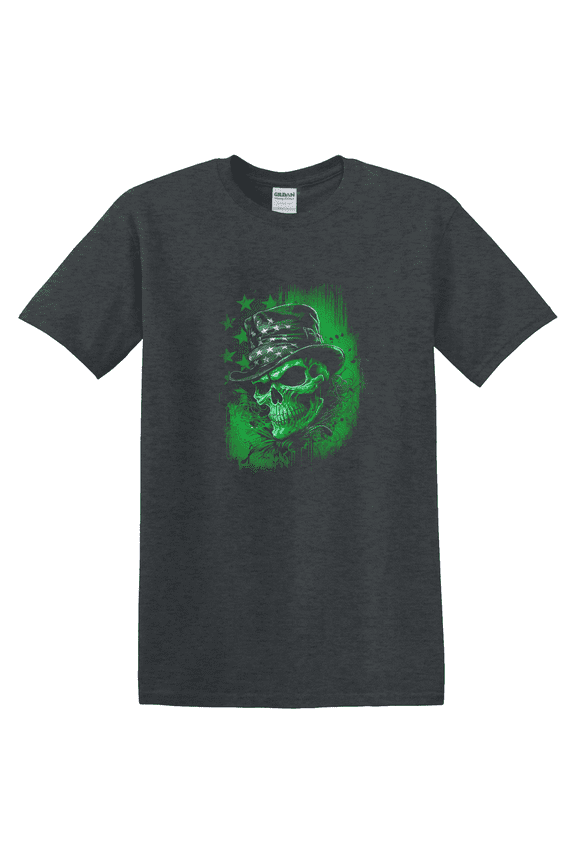 Green Skull Irish Paddys Day Men T-Shirt