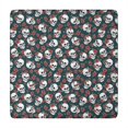 thumbnail image 1 of Green Skull Rose Pattern Square Fitted Tablecloth with Elastic Edge,Square Table Cover,Washable Elastic Table Cover for Home Kitchen Party Decor 34"x34", 1 of 6
