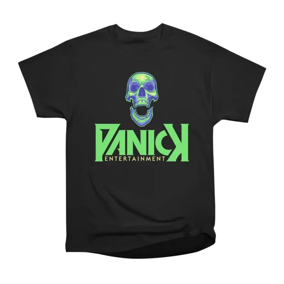 Green Skull over Logo T-Shirt Tee Gift For Him Merch For Her Apparel For Friend