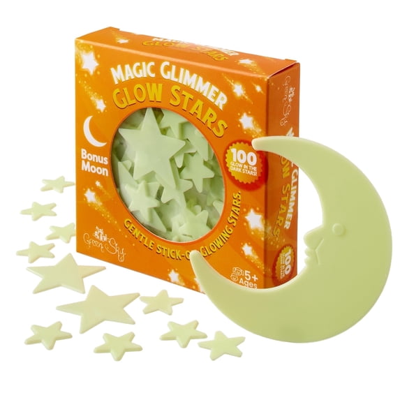 Green Sky Deluxe Glow Stars, 100 Count
