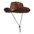 thumbnail image 1 of Green Sky Sturdy, Polyester, Felt Cowboy Hat for Men, Women and Teens, Western Hat (Brown), 1 of 3