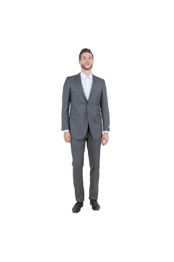 Green Slate Men's 2pc Sharkskin Suit Slim-Fit