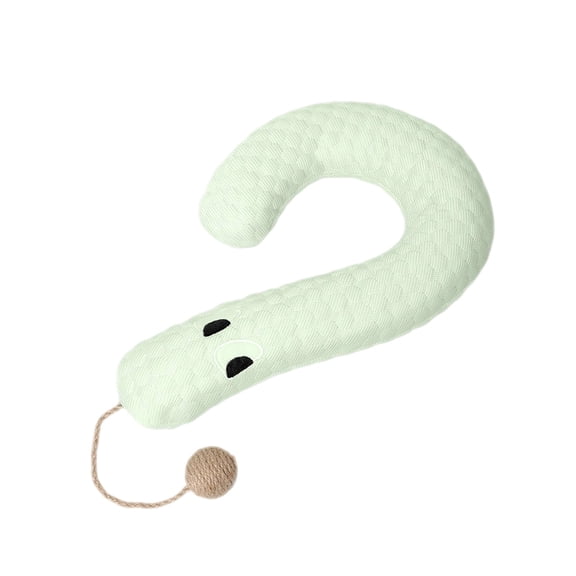 Green Sleeping Pillow For Cat Neck Support With Sisal Rattle Ball Pet Sleep Cushion Interactive Chew Toy For Indoor