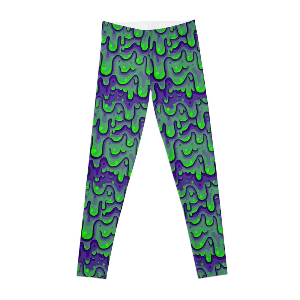 Green Slime Pattern Leggings sport pants Female legging pants Womens ...