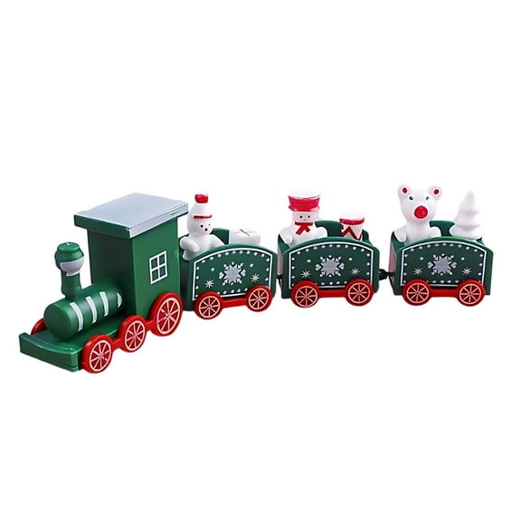 Green Small Train Plastic Christmas Birthday Gift Decor, 19.5X4.6X3Cm Toy For Tree Tabletop Display