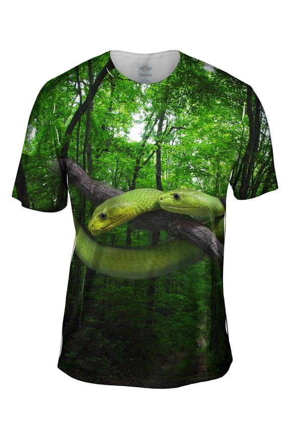 Green Snake Slither Mens T-Shirt All Over Print
