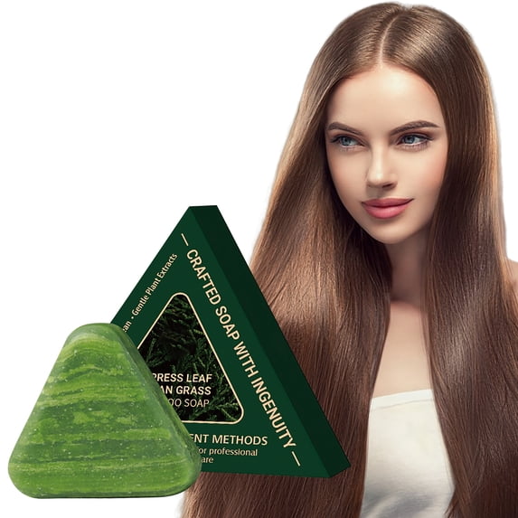 Green Soap Natural Usman Grass Glutinous Rice Water Solid Shampoo Soap Suitable For Men And Women