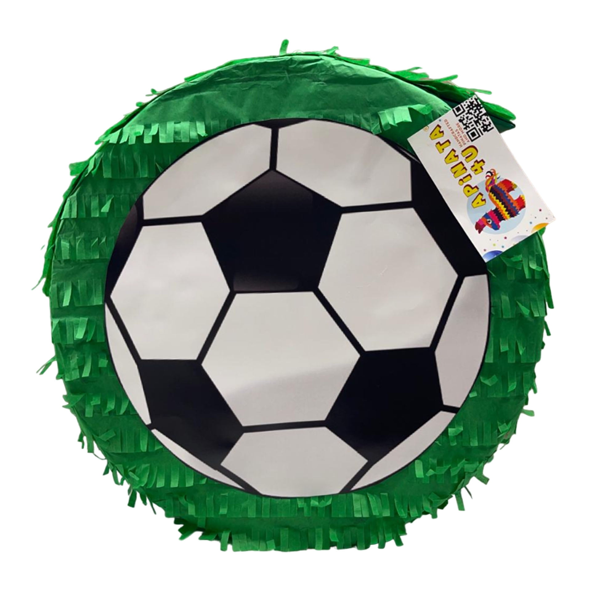 A PINATA 4 U Green Soccer Ball Pinata 16" Soccer Themed Birthday Party Sports Decoration Flat