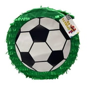 Green Soccer Ball Pinata 16" Soccer Themed Birthday Party Sports Decoration Flat