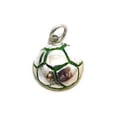 thumbnail image 1 of Green Soccer Ball Sports Charm Pendant .925 Sterling Silver!!, 1 of 1