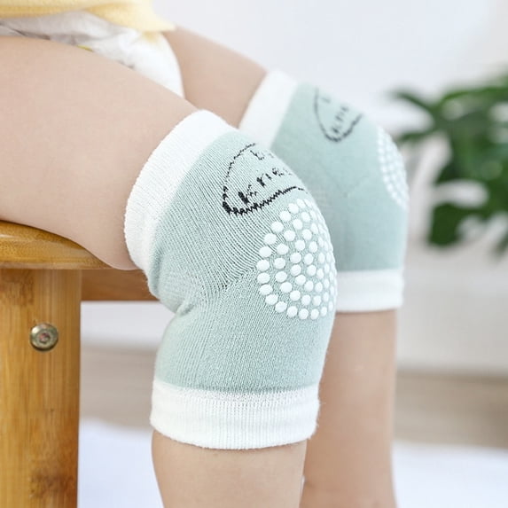 Green Socks Baby Crawling Anti-Slip Knee Compression Sleeve Unisex Kneecap Coverage