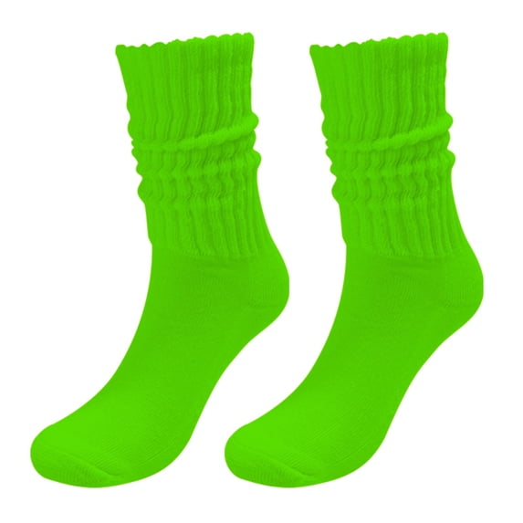 Green Socks Socks Solid Color Crew Socks Colorful Lightweight Cotton Athletic Socks