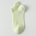 thumbnail image 1 of Green Socks for Women 1 Pair Women Socks Hollow Out Mesh Thin No Odor Solid Color High Elasticity Anti Slip Breathable Soft Sweat Absorption Anti Shrink Sports Cotton Socks on Sale Clearance, 1 of 3