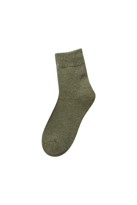 Green Socks Womens Vintage Winter Soft Warm Thick Cold Knit Wool Crew Socks Multicolor