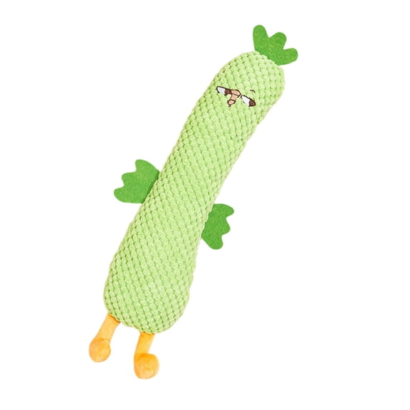 Green Soft Chew Interactive Pet Toy With Squeaker For Dogs Cats For Boredom Relief