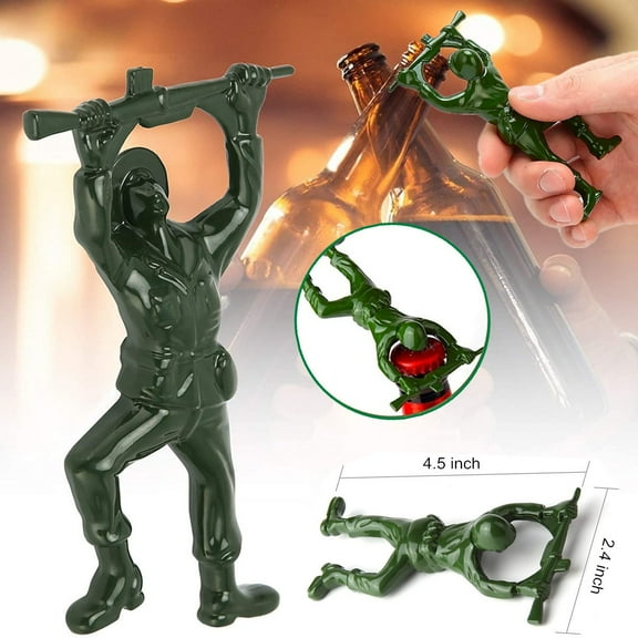 Green Soldier Army Man Bottle Opener Metal Hard Bartender Funny Gift US Premium