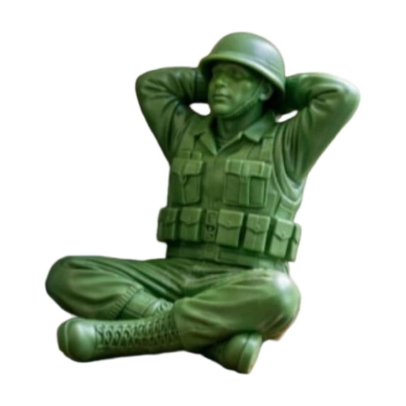 Green Soldier Model - Miniature Military Decorative Ornament For Desktop, Bookshelf, Diorama, Scene Model & Collectible Display - Model Enthusiasts, Collectors, Home Office Decor,