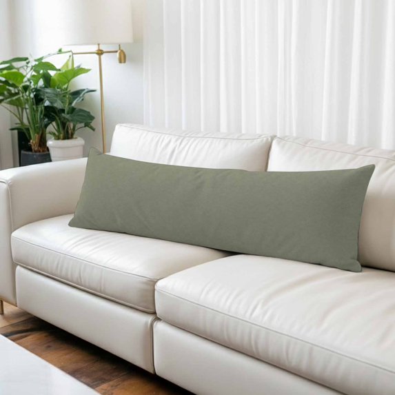 Green Solid Color Body Pillow Covers 20"x54", Modern Minimalist Pure Color Soft Brushed Microfiber Breathable Throw Pillow Covers, Decorative Pillowcase with Zipper for Couch Sofa Bedroom Living Room