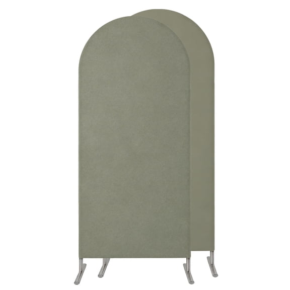 Green Solid Color Wedding Arch Cover, Stretchy Spandex Arch Backdrop Stand Covers 4 FT, Modern Minimalist Pure Color Round Top Arched Backdrop Cover for Birthday Party Ceremony Baby Shower Event