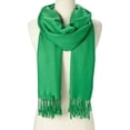 thumbnail image 1 of Green Solid Scarfs for Women Fashion Warm Neck Womens Winter Scarves Pashmina Silk Scarf Wrap with Fringes for Ladies by Oussum, 1 of 6