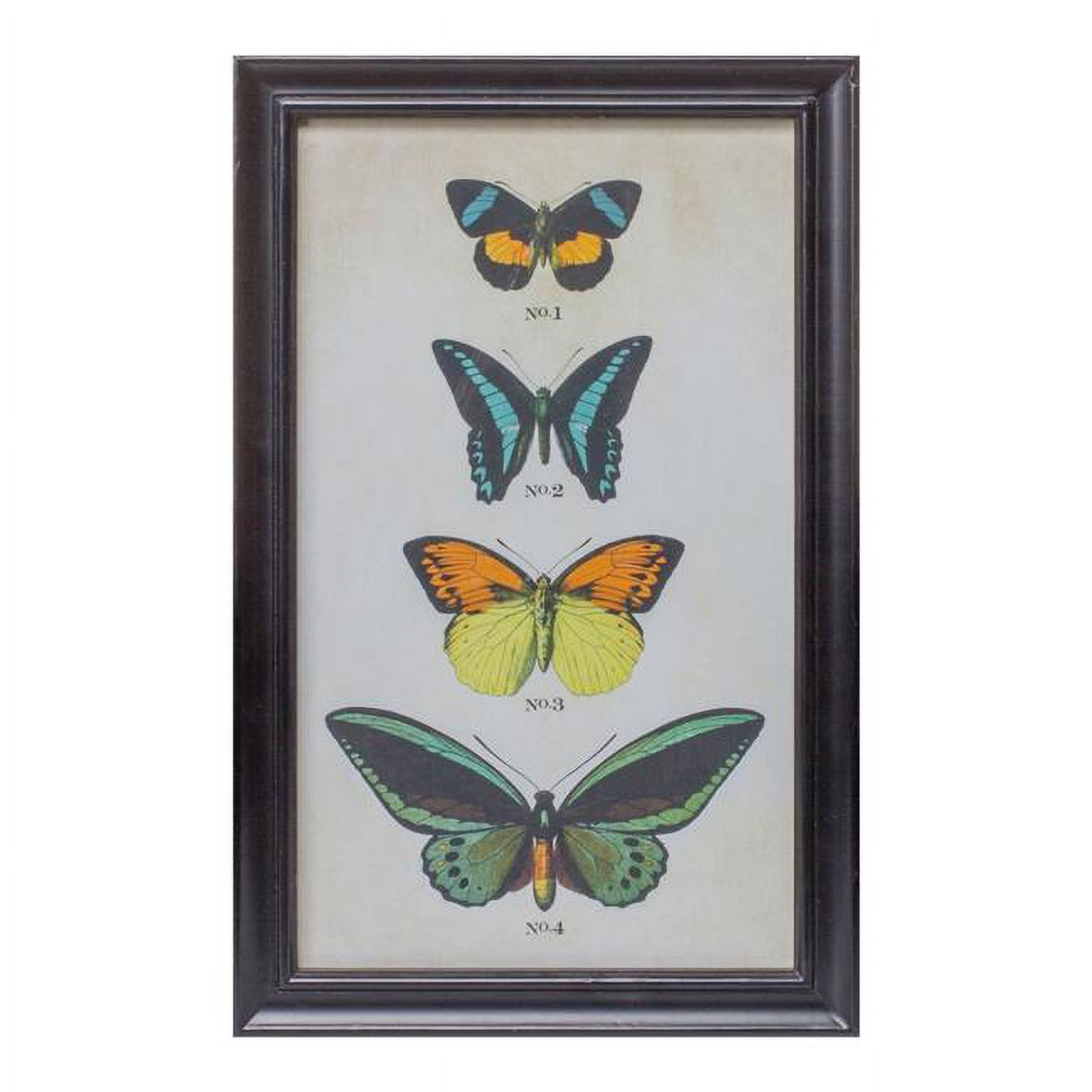 Green Solid Wood Butterfly Wall Decor, Set of 2