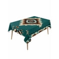 thumbnail image 1 of Green Southwestern Rectangle Tablecloth, Boho Ethnic Geometric Retro Waterproof & StainResistant Tablecloth, Washable Oil-proof Table Cover for Dining/Party/Wedding/Camping/Buffet 54x108 In, 1 of 9