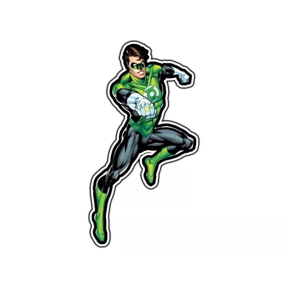 Green Space Hero Cartoon Style Waterproof Vinyl Decal Sticker