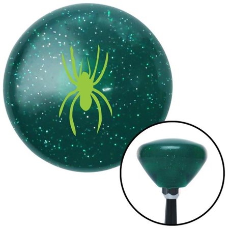 Green Spider Image Green Retro Metal Flake Shift Knob with M16 x 1.5 Insert Shifter Brody