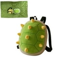 thumbnail image 1 of Green Spiked Turtle Shell Backpack, Blanket, and Pillow 3-in-1 Role Playing Costume Accessories Props Soft Plush Cartoon Toy, 1 of 6