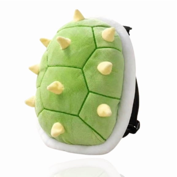 Green Spiked Turtle Shell Backpack, Blanket, and Pillow 3-in-1 Role Playing Costume Accessories Props Soft Plush Cartoon Toy