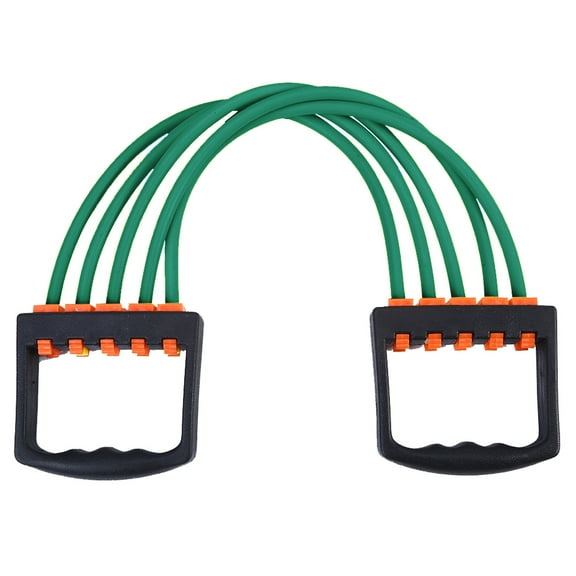 Green Sports Fitness Adjustable Spring Exerciser Arm Pulling Resistant Band