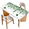 thumbnail image 1 of Green Spring Botanical Table Cloths for 5 Foot Rectangle Tables, Weeping Eucalyptus Butterfly Patio Waterproof Elastic Fitted Tablecloths, Washable Rectangular Table Cover for Camping, 1 of 8