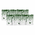 thumbnail image 1 of Green Spring Botanical Valances for Windows, Decorative Rod Pocket Window Valance Curtains, Weeping Eucalyptus Butterfly Short Curtain Drapes for Kitchen/Bathroom/Living Room, 2 Panels, 54" W x 18" L, 1 of 8