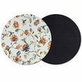 thumbnail image 1 of Green Spring Floral Coasters Set of 2, Absorbent Coasters for Drinks, Summer Botanical Vintage Birds Coaster for Desk Coffee Table Protection, Home Decor House Warming Gifts 4", 1 of 8