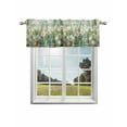thumbnail image 1 of Green Spring Floral Curtain Valance for Windows/Living Room/Kitchen/Bathroom/Café, Short Rod Pocket Tier Curtain Window Treatment Panel Watercolor Summer Flowers Tulip Topper Curtain 42''x12'', 1 of 6