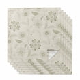 thumbnail image 1 of Green Spring Flowers Cloth Napkins, Vintage Leaves Country Rustic Washable and Reusable Dinner Napkins Set of 6, Table Napkin for Kitchen Party Birthday Wedding Hotel Housewarming 20"x20", 1 of 8