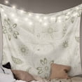 thumbnail image 1 of Green Spring Flowers Large Tapestry for Bedroom Wall Hanging Tapestry, Vintage Leaves Country Rustic Ceiling Backdrop Tapestries Poster Blanket Wall Decor for Teens Room Living Room Dorm 100" x 59", 1 of 8