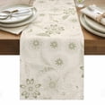 thumbnail image 1 of Green Spring Flowers Table Runner - 70 Inch Long, Kitchen Dining Table Runner Dresser Scarves, Vintage Leaves Country Rustic Farmhouse Decor for Coffee Tables Wedding Party Banquet, 1 of 8