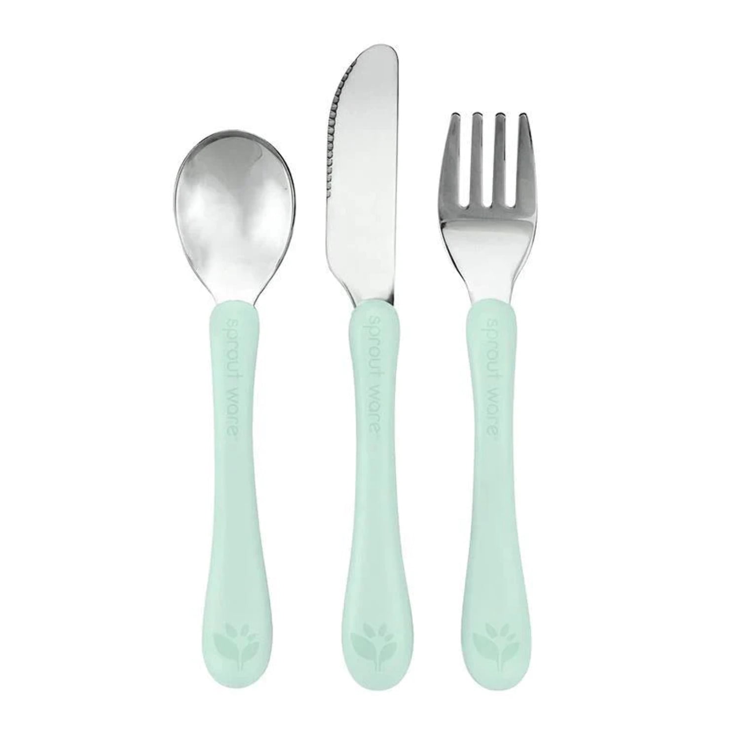 Green Sprouts - Stainless Steel  Sprout Ware Kids Cutlery, Light Sage