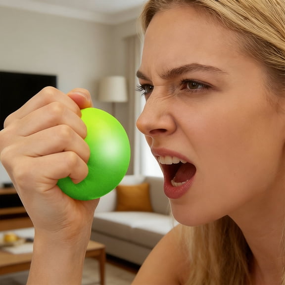 Green Squeeze Ball – Slow-Rising Stress Reliever,Soft Rubber Fidget for Relaxation,Sensory Calming Squeeze Toy for Office Desk Decor,Gift for Adults Teens Kids