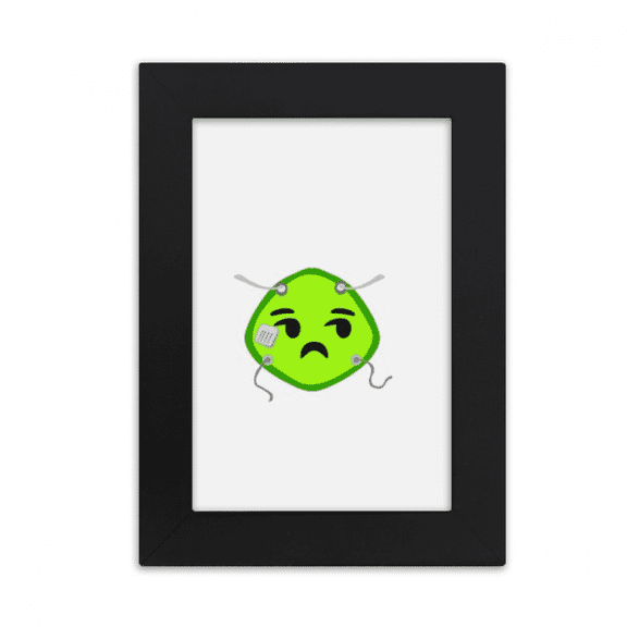 Green Squint Smail Head Expression Desktop Photo Frame Picture Display Art Painting Exhibit